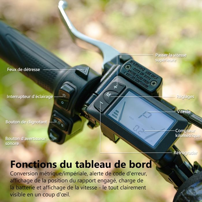 Scooter Electrique Tout-Terrain Moteur Central 3500W 3 Vitesse 70km Autonomie Pneu 12'', 14'' Hydraulique Moto Electrique