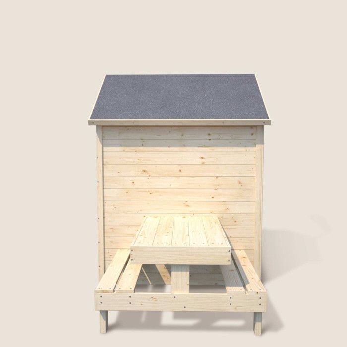 Cabane en bois avec table pique-nique TIANA