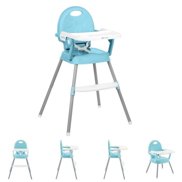 Kikkaboo chaise haute enfant 3 en 1 Spoony, chaise basse d'alimentation [Bleu]