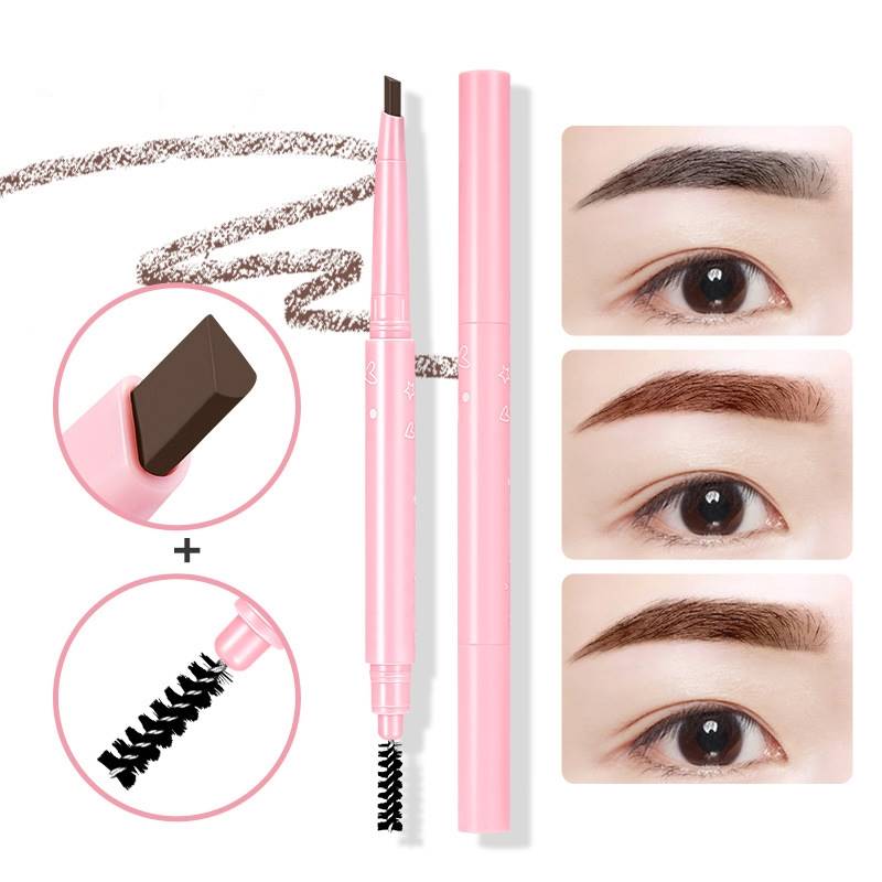 1 stuk wenkbrauwpotlood, artistieke schets wenkbrauwpen, waterdicht, natuurlijke, langdurige tint, roterende automatische wenkbrauwpen, make-up TSLM1