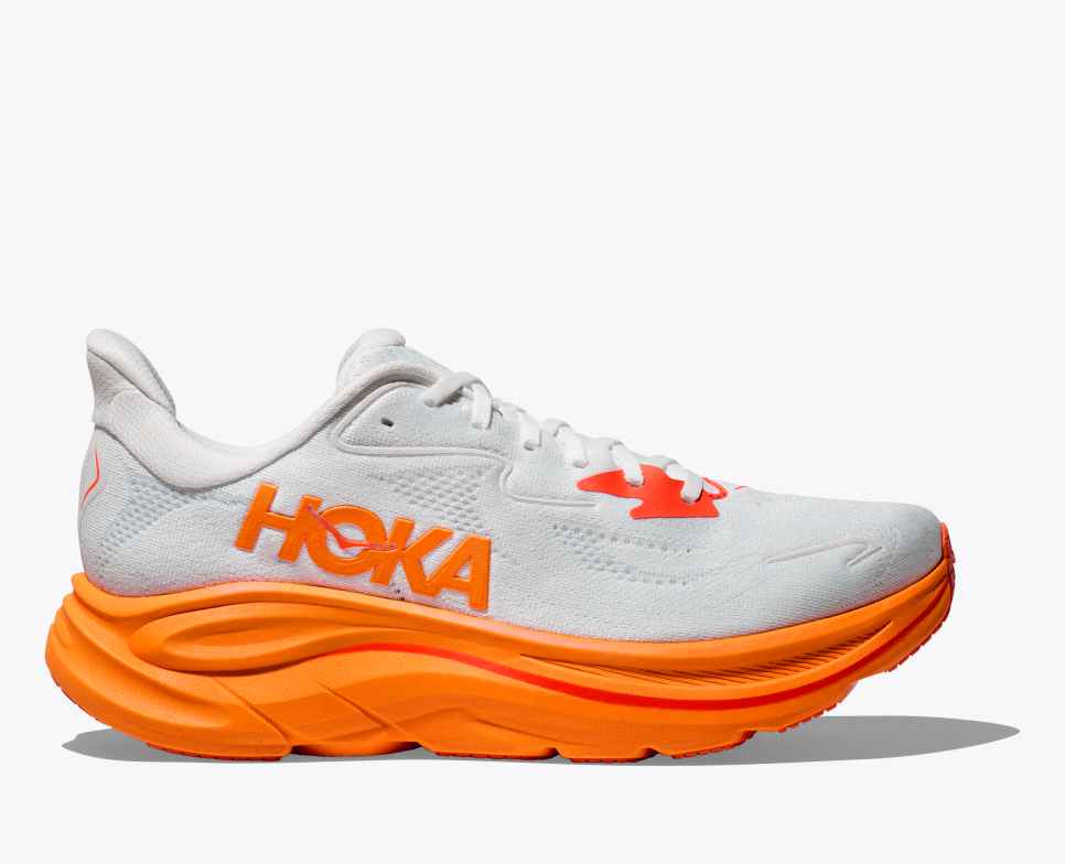 HOKA Clifton 10 Frost / Orange Zest