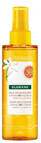 KLORANE Klorane Polysianes Solar Dry Oil SPF 30 200 ml Lichaam en haar