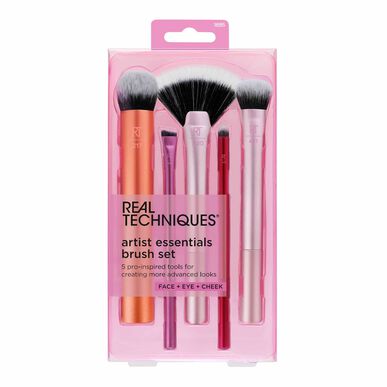 Set de brochas Real Techniques Artist Essentials: brochas para ojos, labios y rostro (1 unidad)