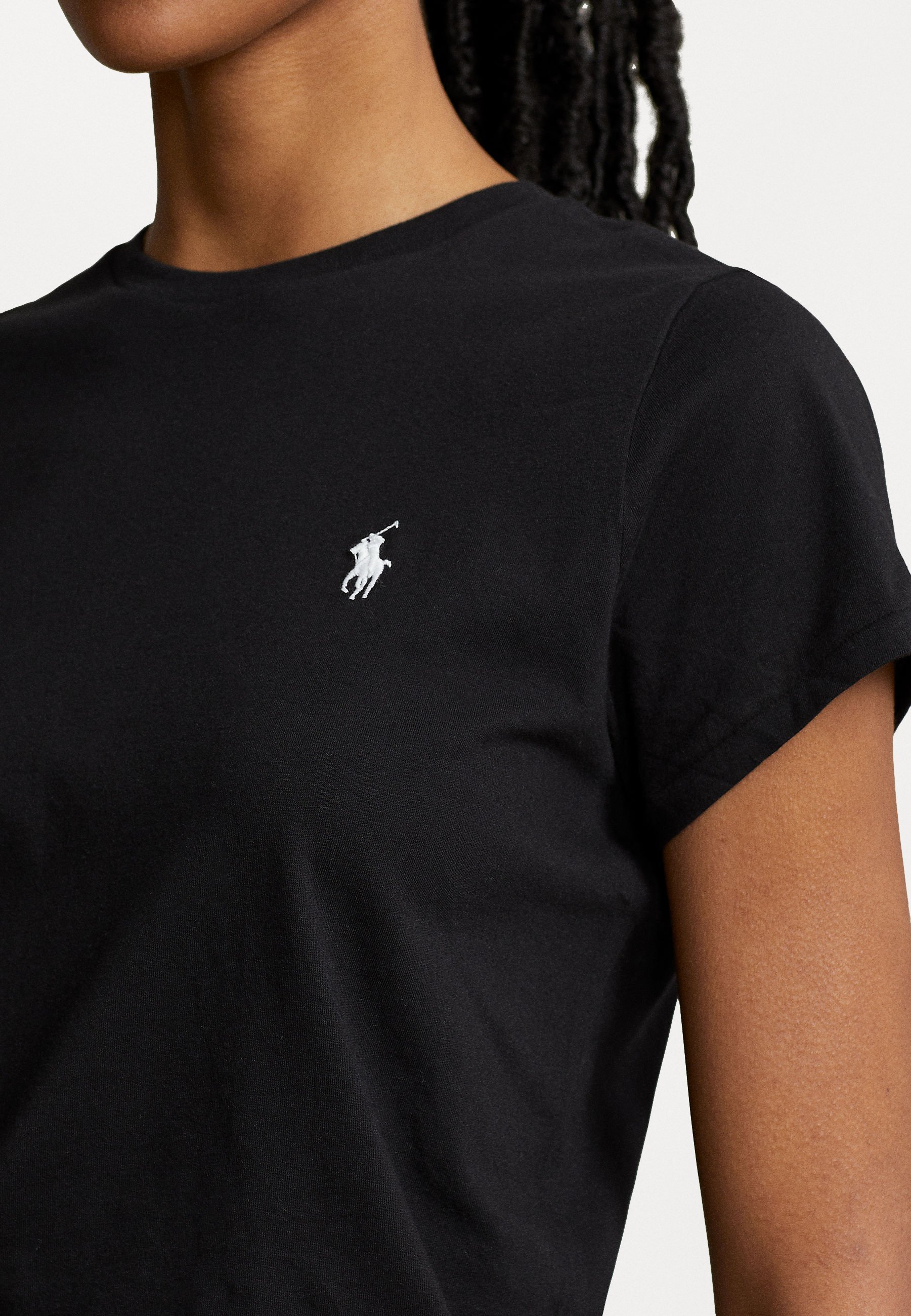 T-shirt Polo Ralph Lauren en jersey de coton à col rond - T-shirt basique - noir