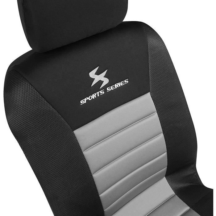 Funda de asiento WOLTU 5 X negra y gris, funda universal para asiento de coche, AS7255-5