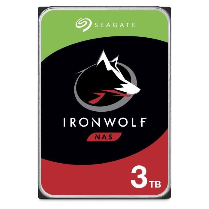 SEAGATE - Disco rigido interno - NAS IronWolf - 3 TB - 5900 giri/min - 3,5