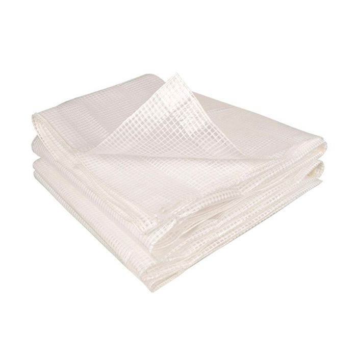 TERRE JARDIN Bâche pour Serre de Jardin 3 x 2 x 2 m, soit 6 m² - PE 140 g/m² bâche renforcée -Blanc