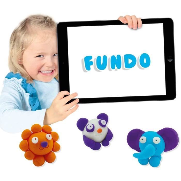 Pâte à modeler FunDo - Animaux sauvages (3x90gr-1x40gr) - SES CREATIVE - Interactive pour les jeunes enfants.