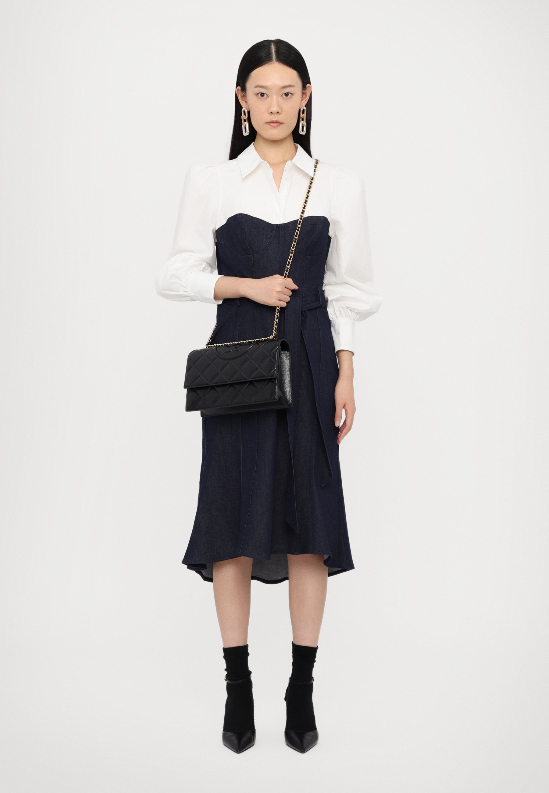 Borsa a tracolla convertibile Tory Burch FLEMING - Borsa a tracolla - nera
