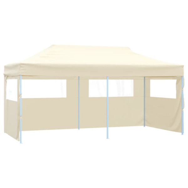 Namiot ogrodowy Kremowy Metal with 4 sidewalls vidaXL