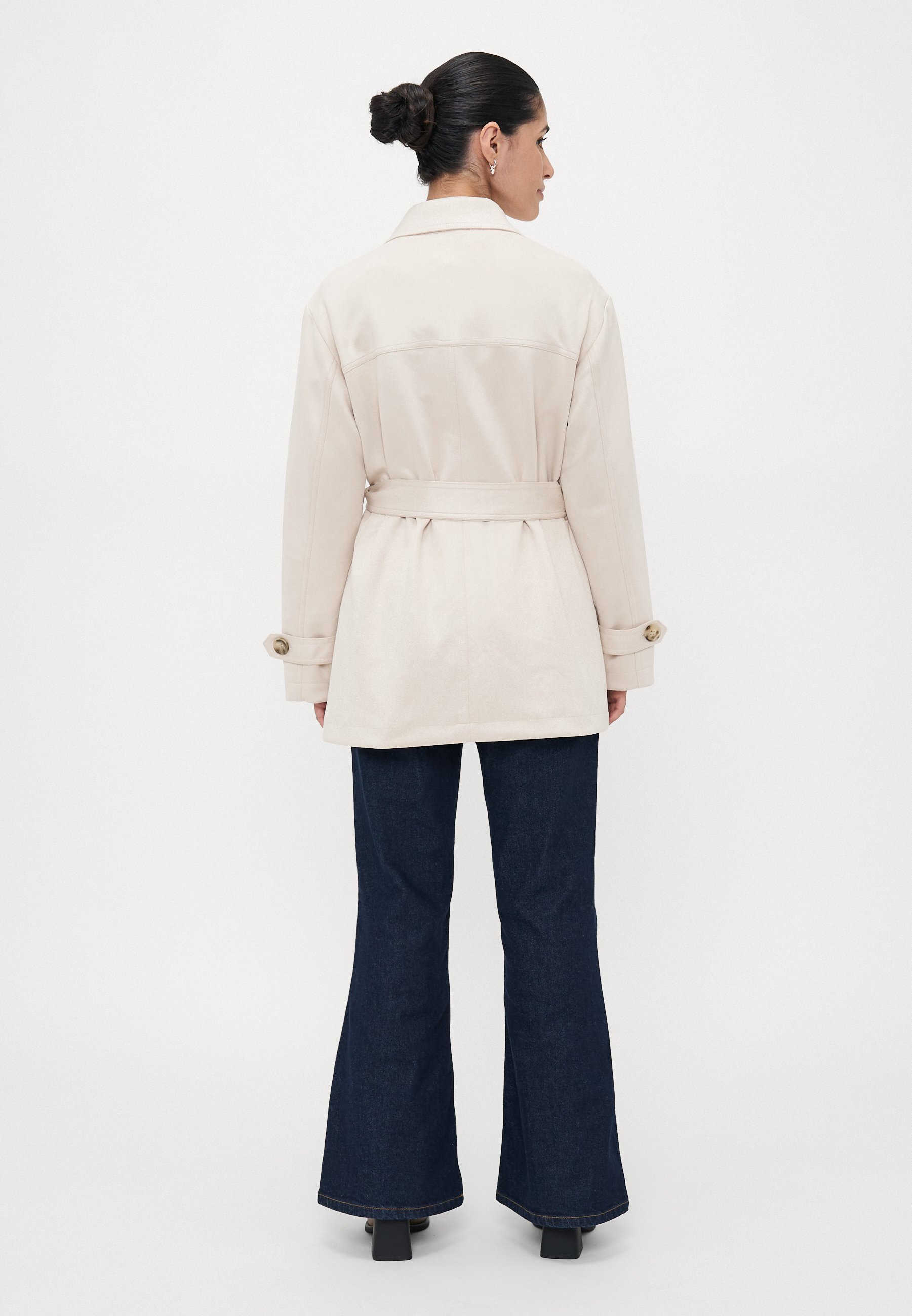 ONLY Petite ONLDIANE LIFE COAT - Korte jas - puimsteen