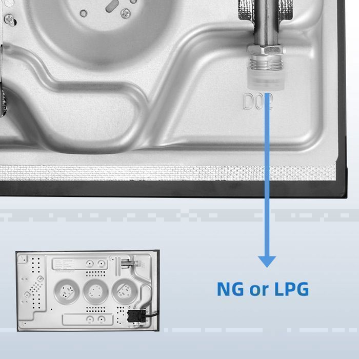 Gaskookplaat - 5200W - 2 branders - Aardgas/Propaan - Inbouw gaskookplaat van roestvrij staal - Gasfornuis