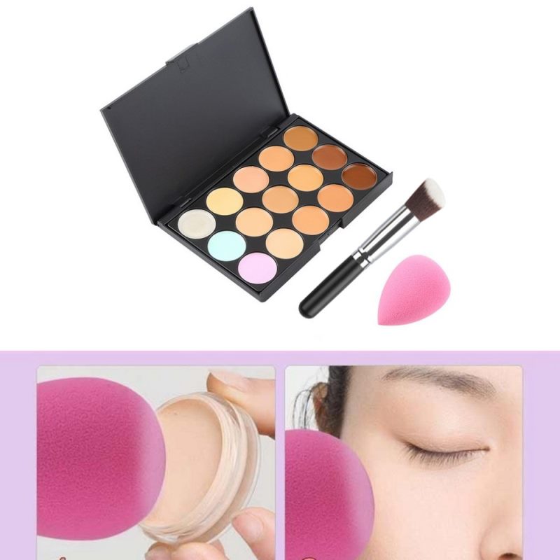 Palette de maquillage professionnelle 15 couleurs mates, pigments, fards à paupières pailletés, fards à paupières nude.