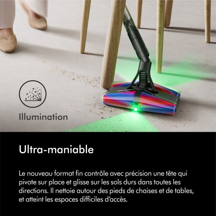 DYSON PENCILVAC Fluffycones - Aspirateur Balai sans fil - Léger et maniable - Brosse multidirectionnelle - Poids 1,8 kg