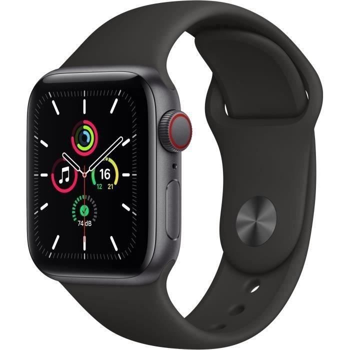 Apple Watch SE GPS + Cellular - Cassa in alluminio grigio siderale da 40 mm - Cinturino nero (2020) - Ricondizionato - Ottime condizioni