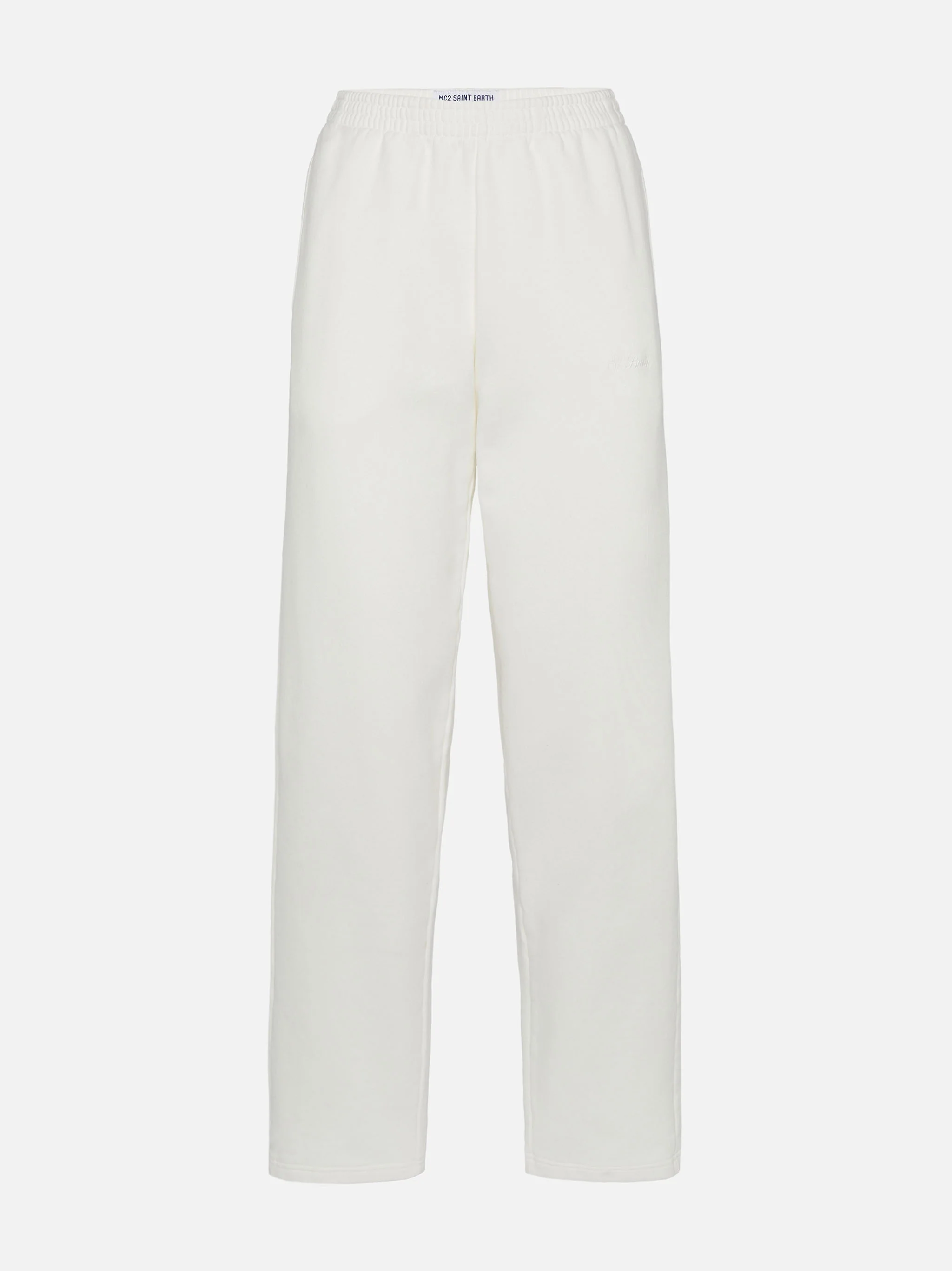 Deena dames joggingbroek van off-white katoenfleece