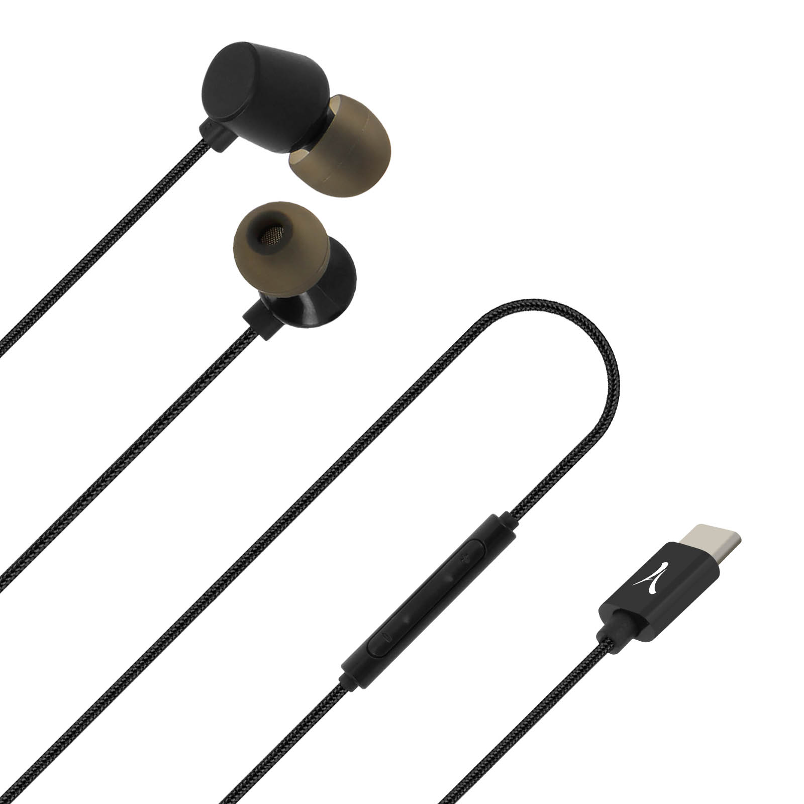  Akashi 1.2M USB-C magnetische hoofdtelefoon handsfree kit - zwart