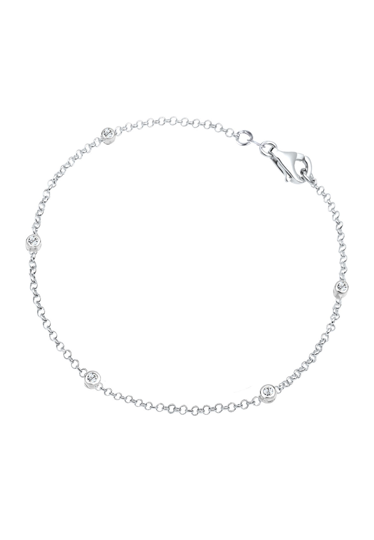Elli Femmes Basic Filigrane Combinable avec cristaux en argent sterling 925