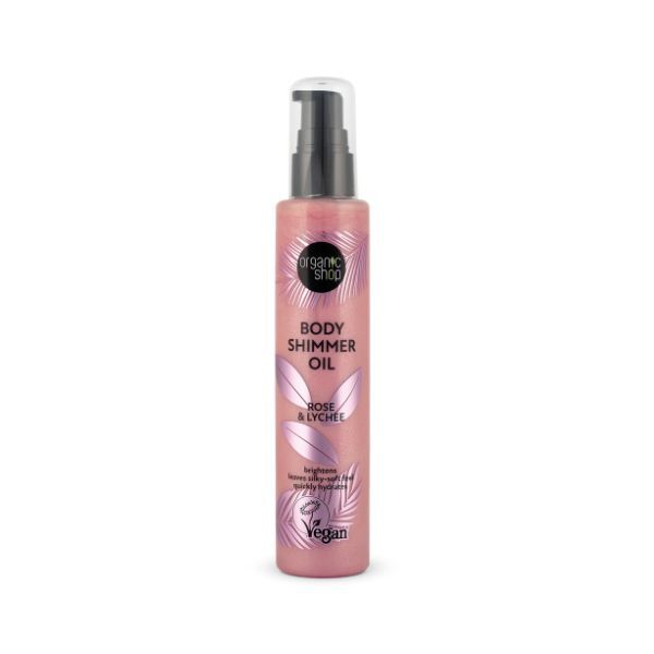 Organic Shop Body Shimmer Oil Rose & Litchi 100ml