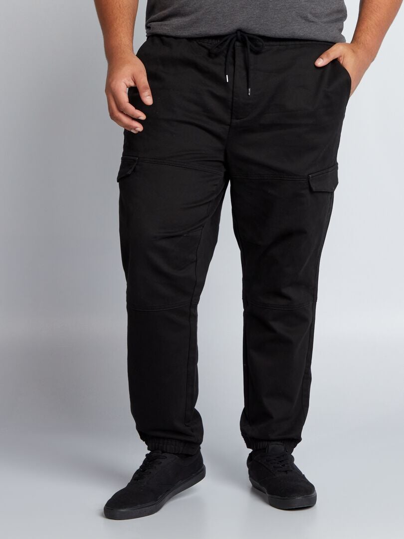 Chino broek met zijzakken - zwart