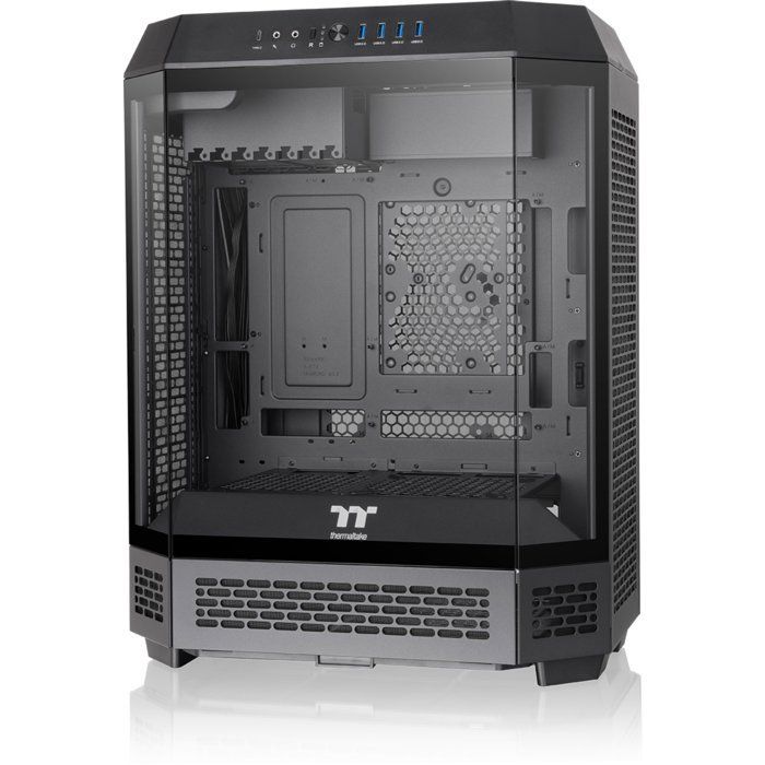 Case per PC (alimentatore non incluso) - THERMALTAKE - The TOWER 600 - Mid-Tower - Formato ATX - 2 ventole da 140 mm incluse - Nero