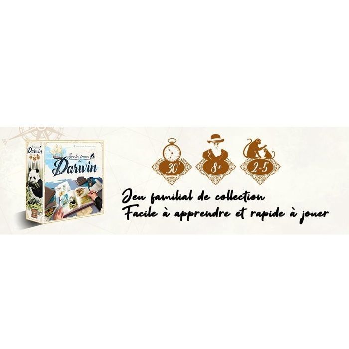 Board game - GIGAMIC - In the Footsteps of Darwin - 2 to 5 players - 30 minutes - Educational