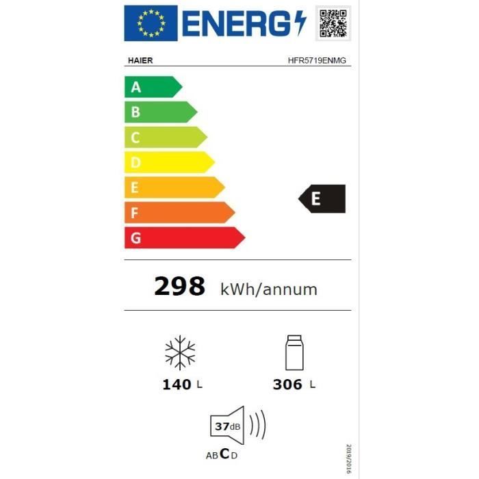 Réfrigérateur Multi-Portes - HAIER - HFR5719ENMG - 446L - No Frost - 4 Portes - Silver