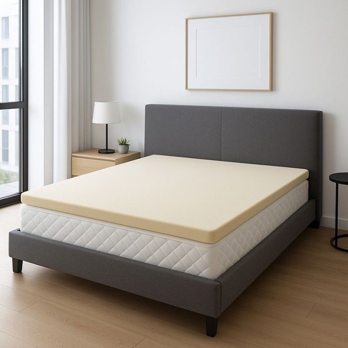 Sur-matelas - KING OF DREAMS - 140x200 - Mousse à Mémoire de Forme - 5 cm - Déhoussable