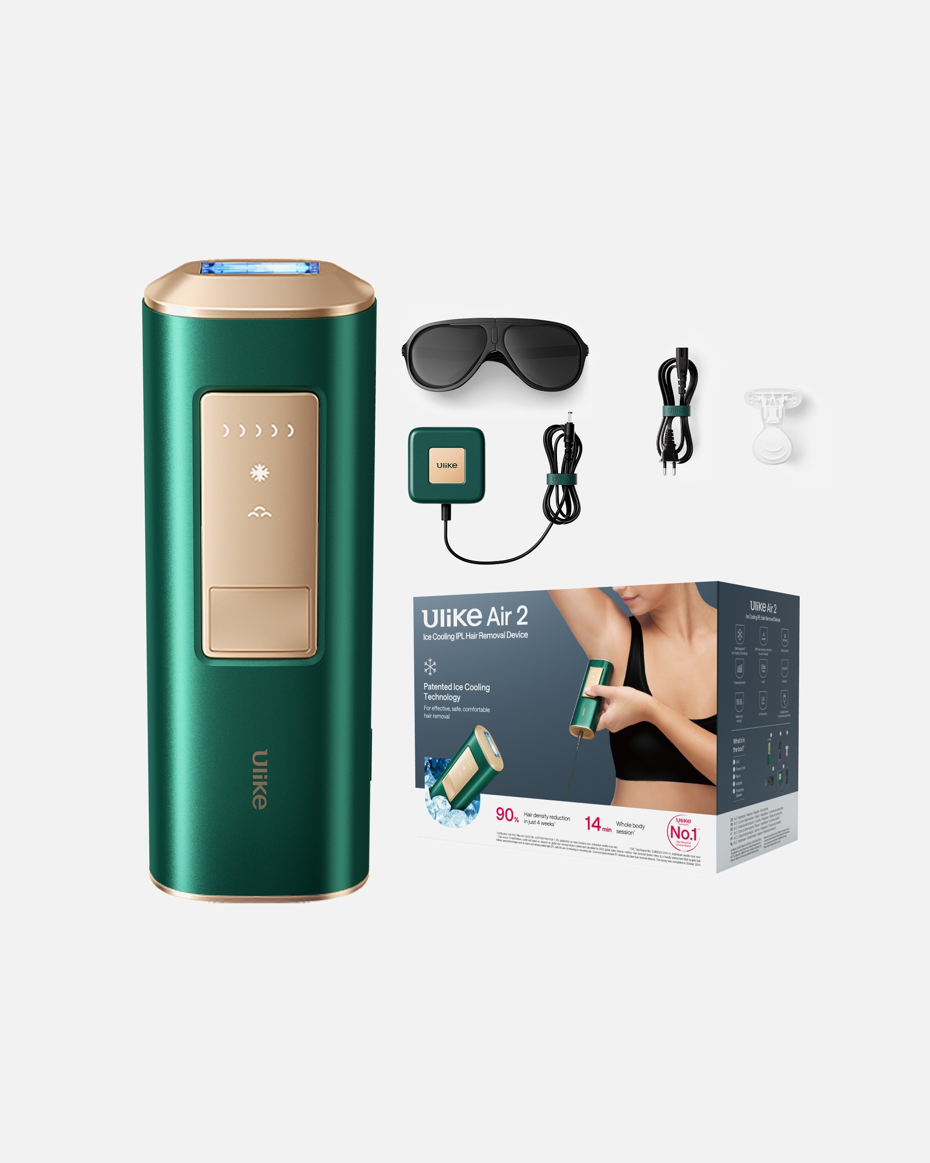 ULIKE Air2 Green IPL epilācijas ierīce - 1 gab.