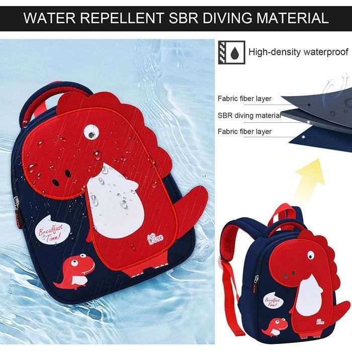 Waterproof Dinosaur Backpack for Children, Kindergarten School Bag for Boys, Preschool Backpack for Girls and Boys