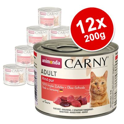 Animonda Carny Sparpackung für Erwachsene, 12 x 200 g