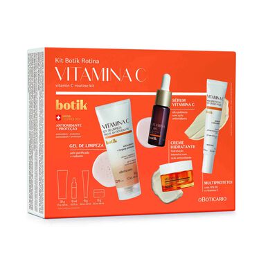 O Boticário Pack Botik Routine Vitamin C Face Set Antioxidant Vitamin E 1 jednotka 1 jednotka