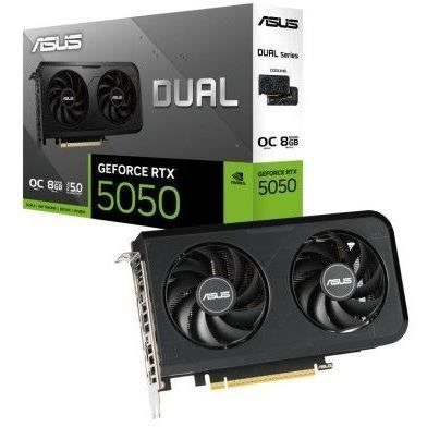Graphics card - ASUS - DUAL RTX 5050 O8G - 8 GB GDDR6 - 320 GB/s - 8K 120Hz