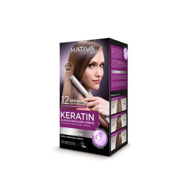 „Kativa Keratin Brazilian Straightening Xpress“ rinkinys Profesionalus braziliškas plaukų tiesinimas 1 vnt. 1 vnt.