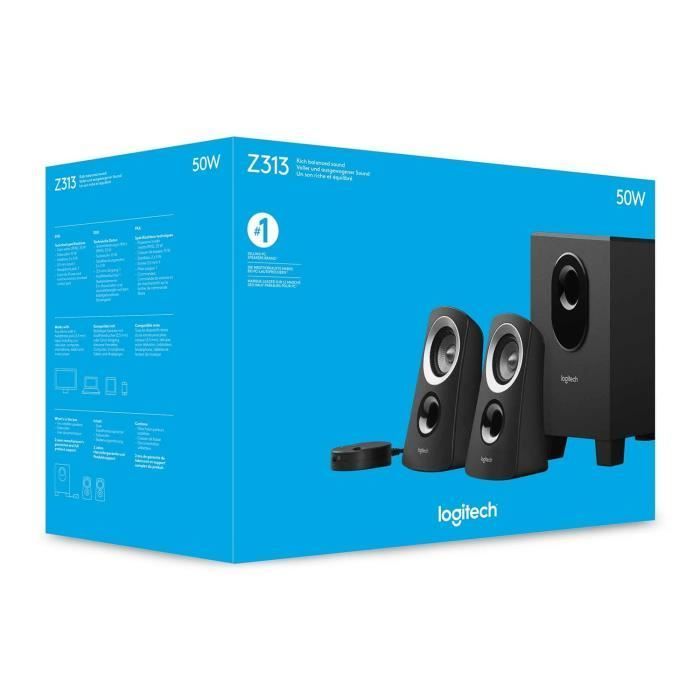 Sistema de altavoces para PC con cable - Logitech - Z313 - Negro