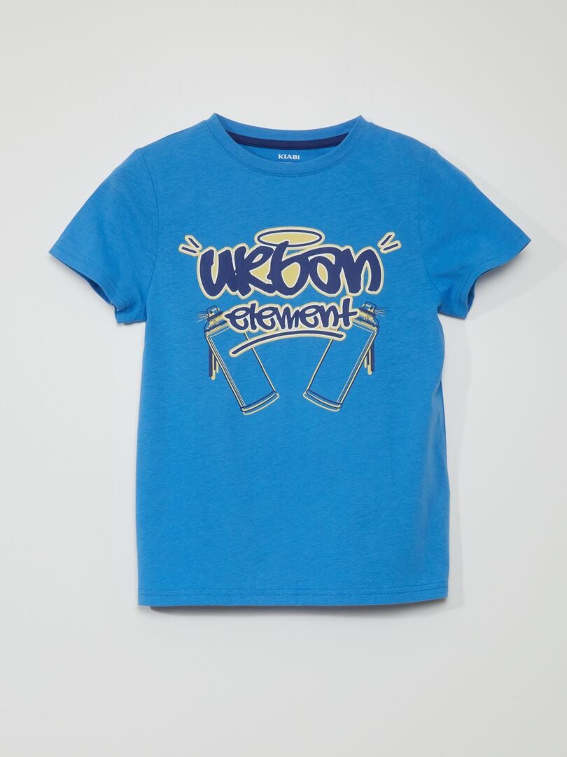 Conjunto de 3 camisetas de malha - AZUL