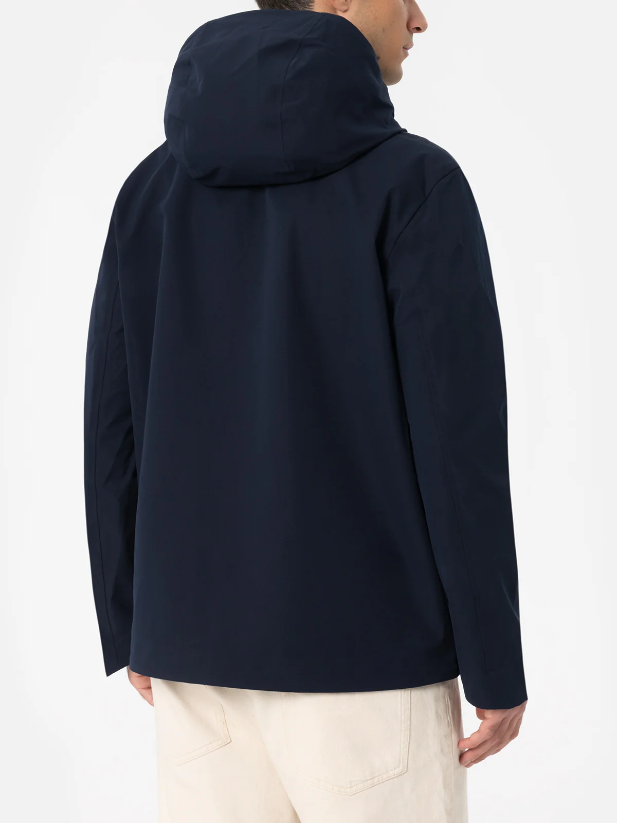 Parson herenjas met capuchon, marineblauw, 3 lagen