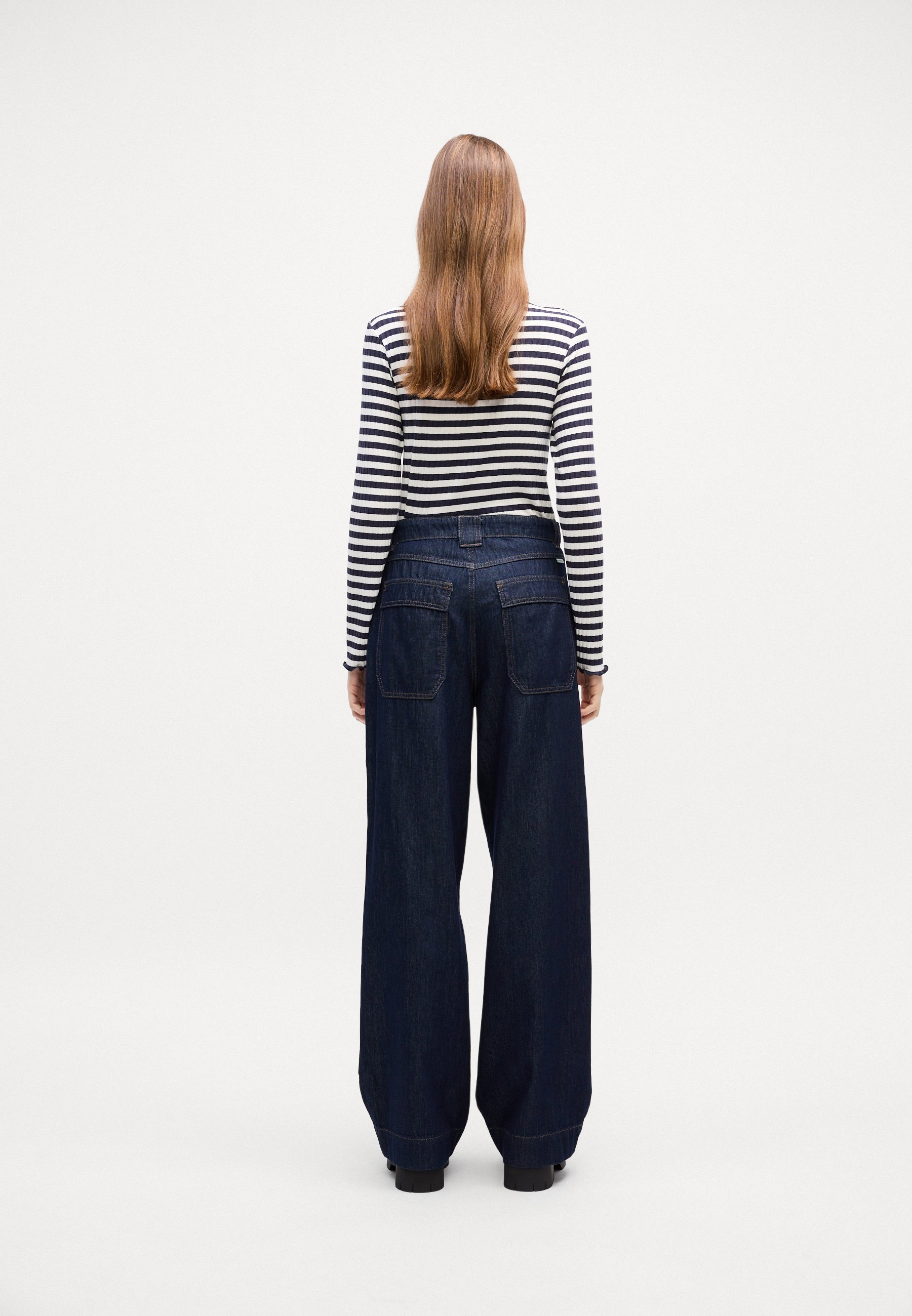 Mads Nørgaard COZY BONNIE PANTS - Relaxed fit jeans - donker indigo