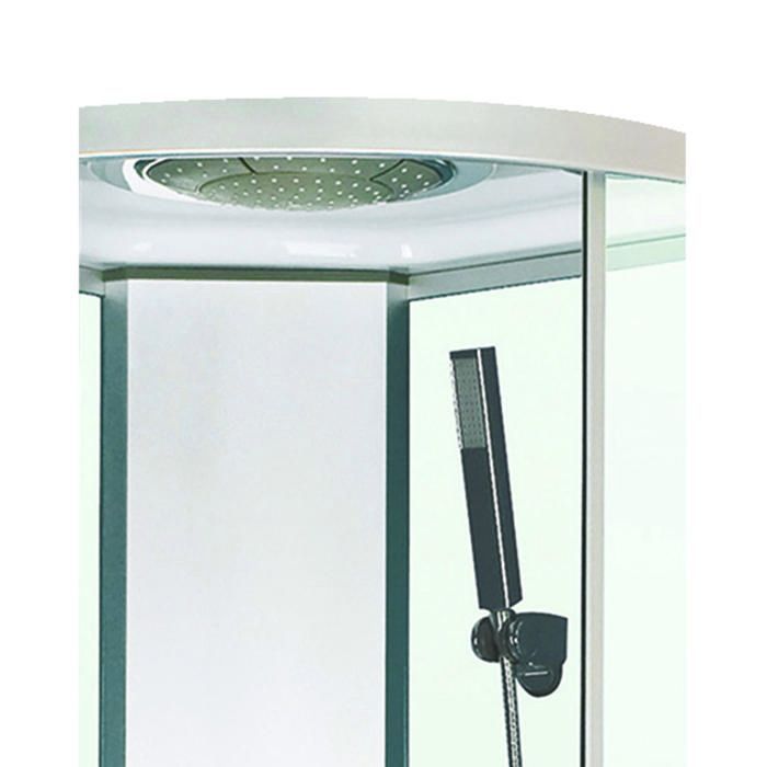 Cabina de ducha de hidromasaje ONDEE ZEN MERIDA - Puerta corredera - Cuarto de círculo de 80 cm