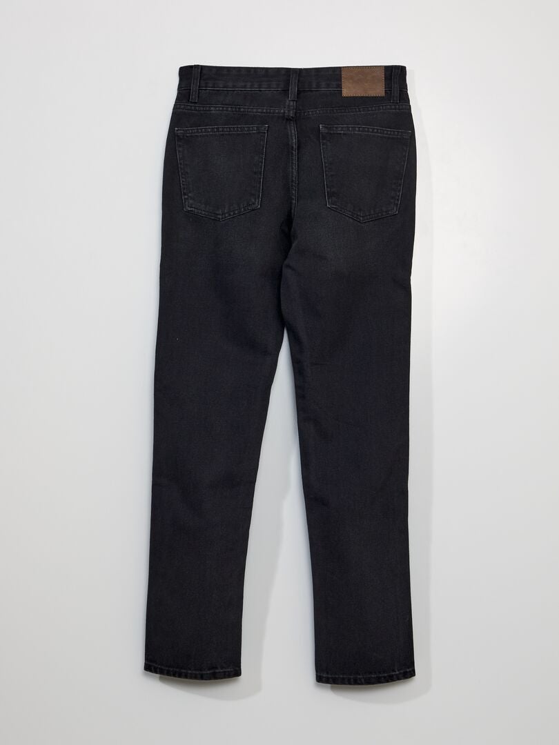 Calça jeans reta com 5 bolsos - L30 - CINZA