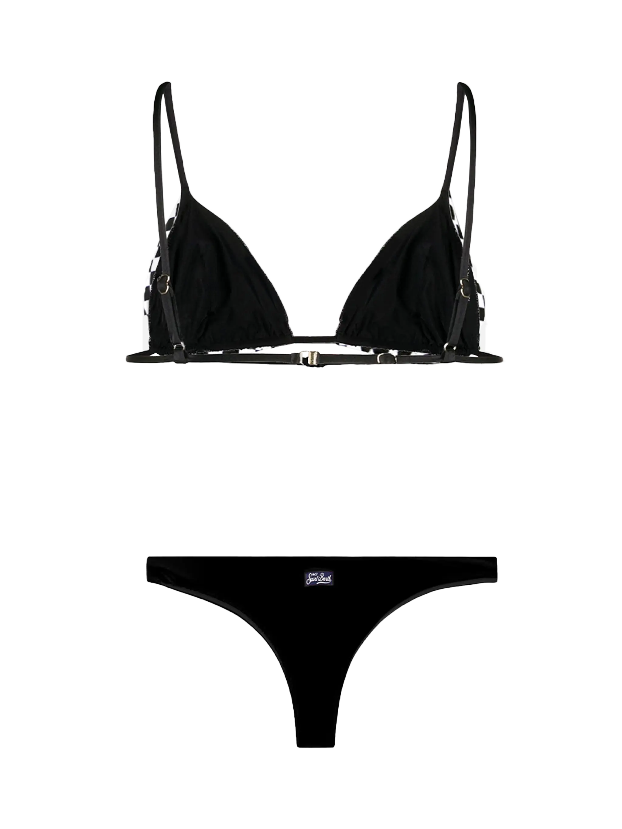 Bikini da donna a triangolo con stampa vichy