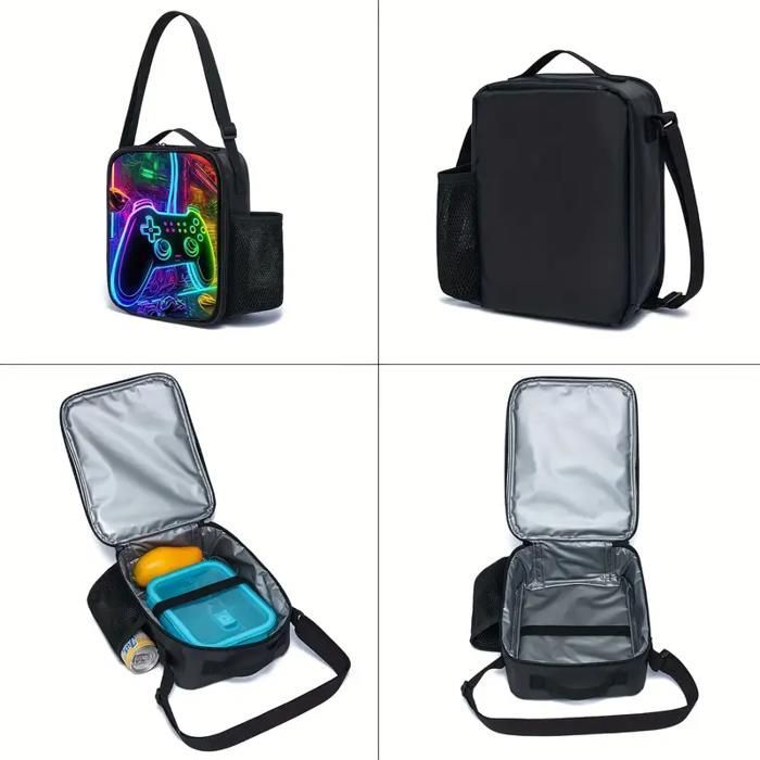 Sac à dos 3 pièces pour Garçon, avec Sac à Lunch et Trousse à Crayons, Ensemble Sac à Dos Gaming Sac à Dos pour Enfant étudiant
