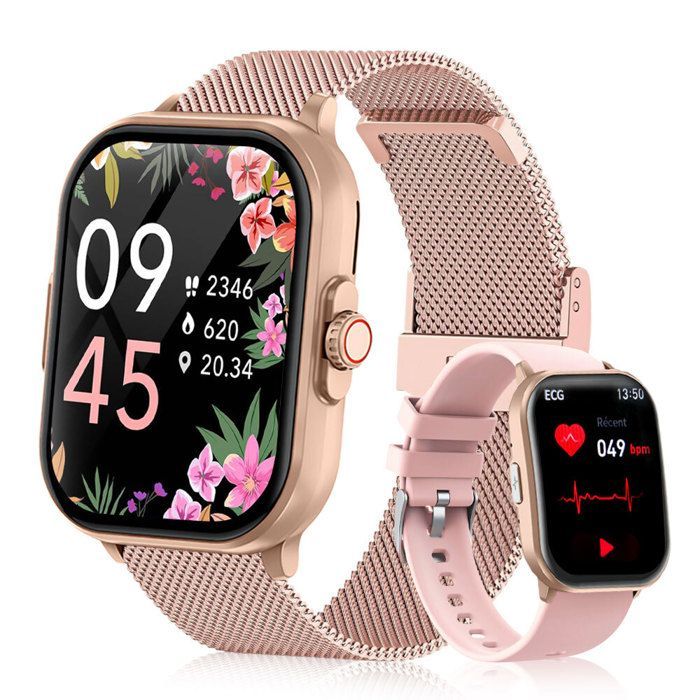 Reloj inteligente para mujer con llamadas Bluetooth - Reloj inteligente de fitness con ECG de 2,01