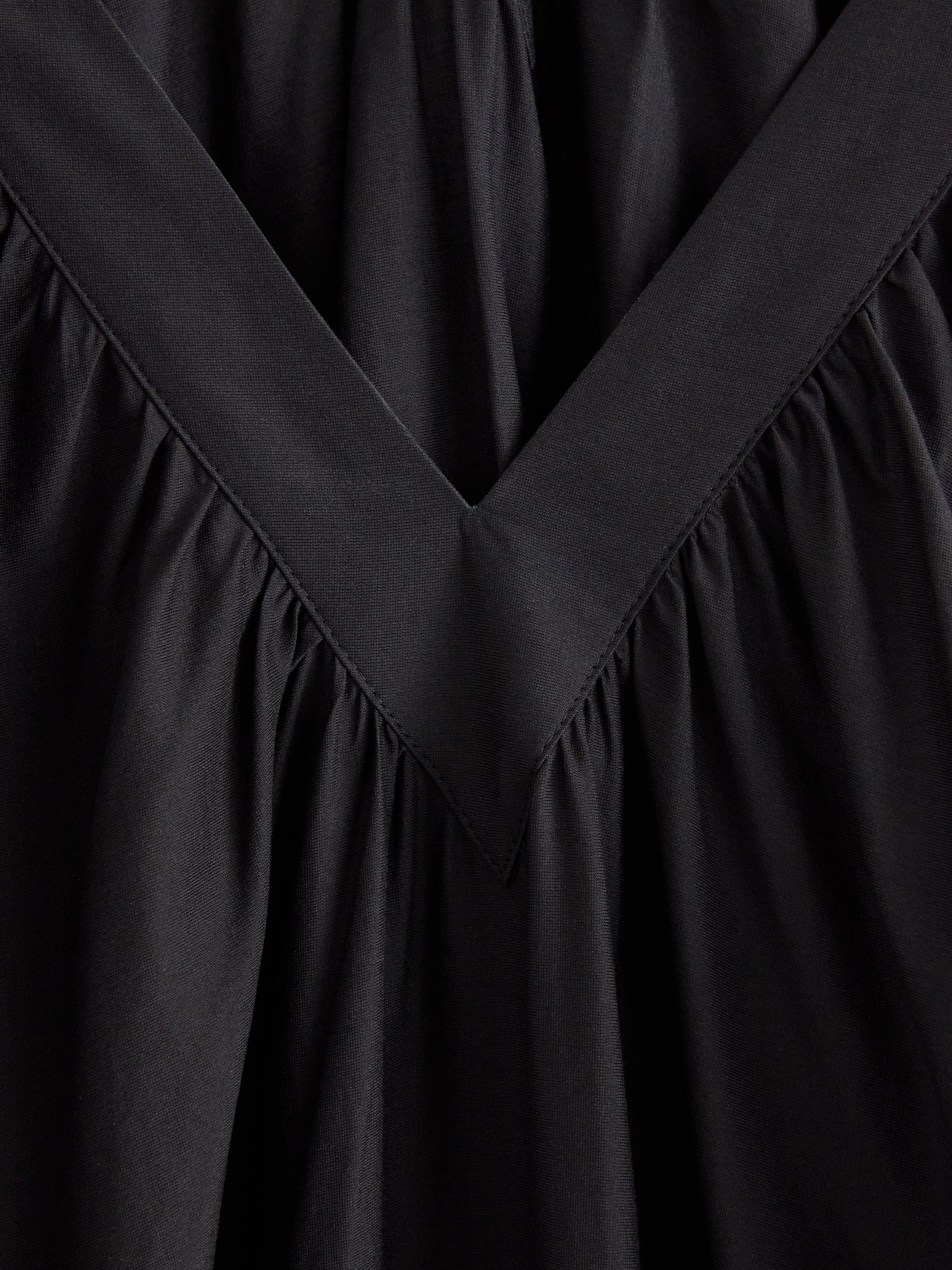 Minivestido con mangas abullonadas negro