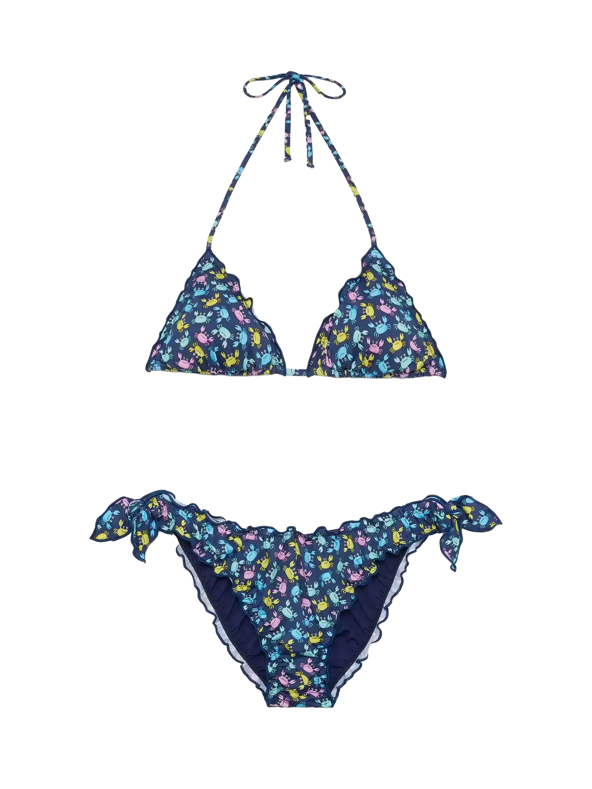 Sarius klassieke driehoekige bikini met krabprint