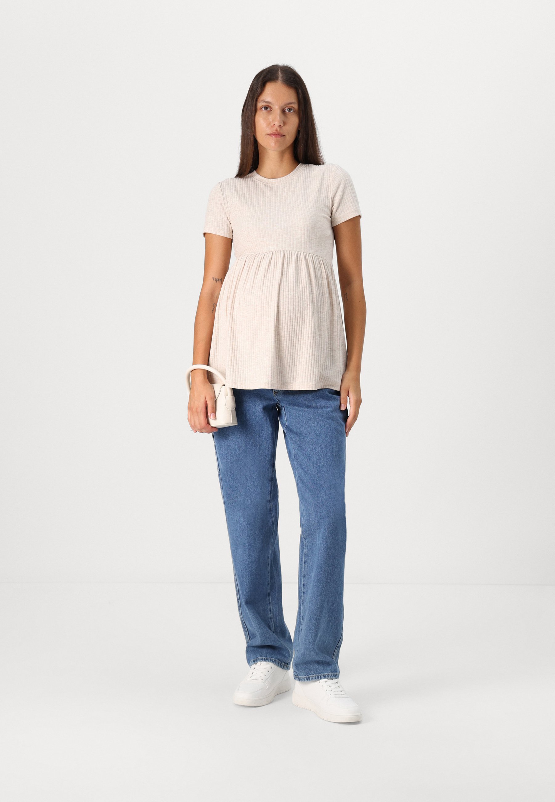 MATERNITÉ UNIQUEMENT OLMMALAYA - T-shirt basique - pierre ponce