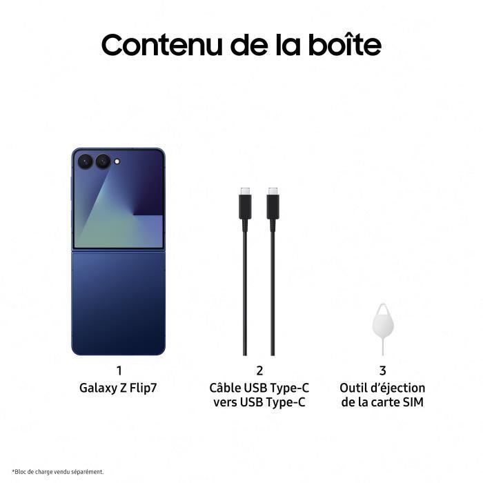 Samsung Galaxy Z Flip7 5G Smartphone 512 GB Mitternachtsblau