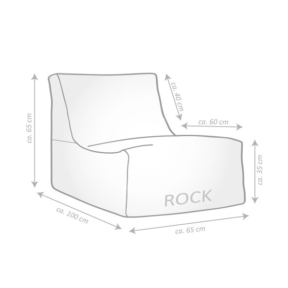 Σακίδιο πουφ Shara Rock εσωτερικού χώρου, μπεζ
