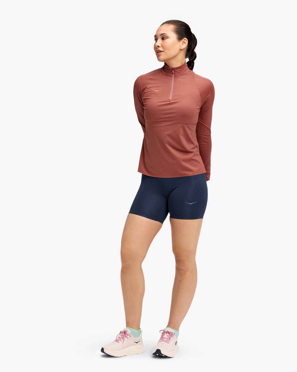 HOKA GlideTech Quarter Zip Rouge