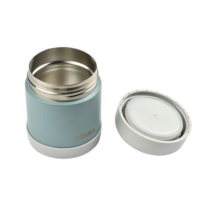 Contenedor de almacenamiento de alimentos de acero inoxidable con aislamiento térmico de 300 ml - BEABA - Unisex - 4 meses - Gris